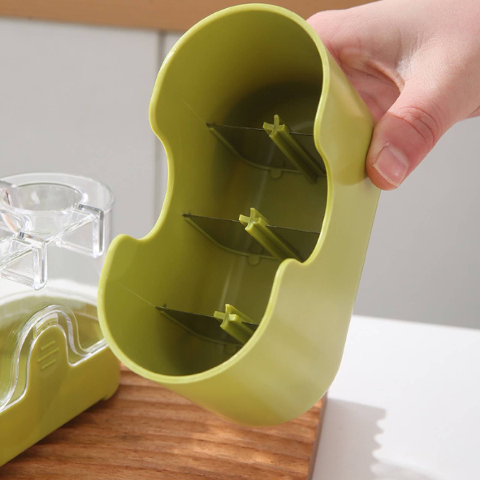 Vegetable Kitchen Gadgets - 2-in-1 Cherry Pitter and Cutter Food-Grade