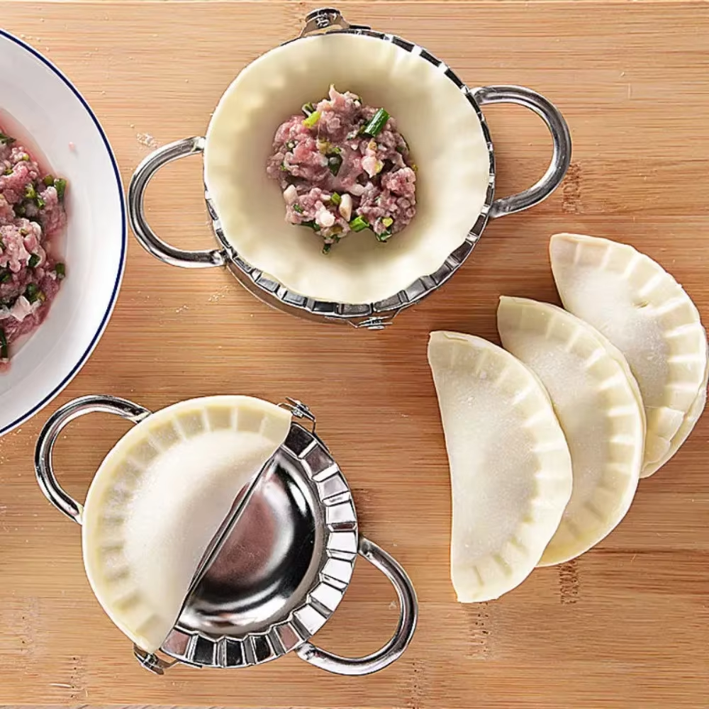 Kitchen Gadgets Useful - Manual Dumpling Maker Stainless Steel Wrapper