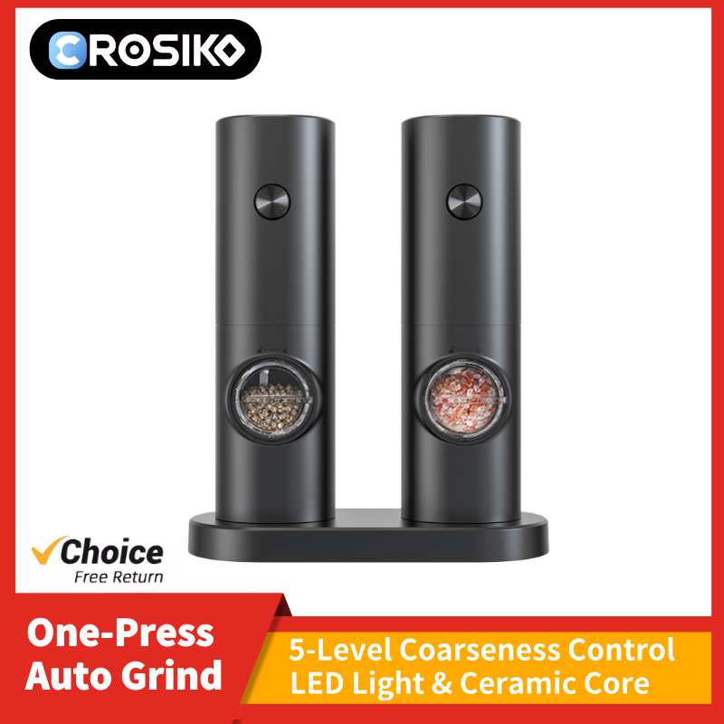 Kitchen Gadgets Useful - CROSIKO KYMQ-14BS LED Electric Pepper Salt