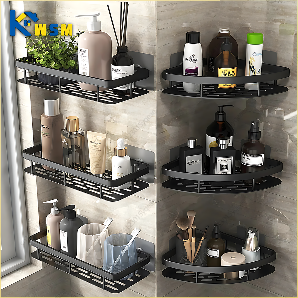 Kitchen Gadgets Storage Ideas - Bathroom Shelf Kitchen Storage Organizer Aluminum