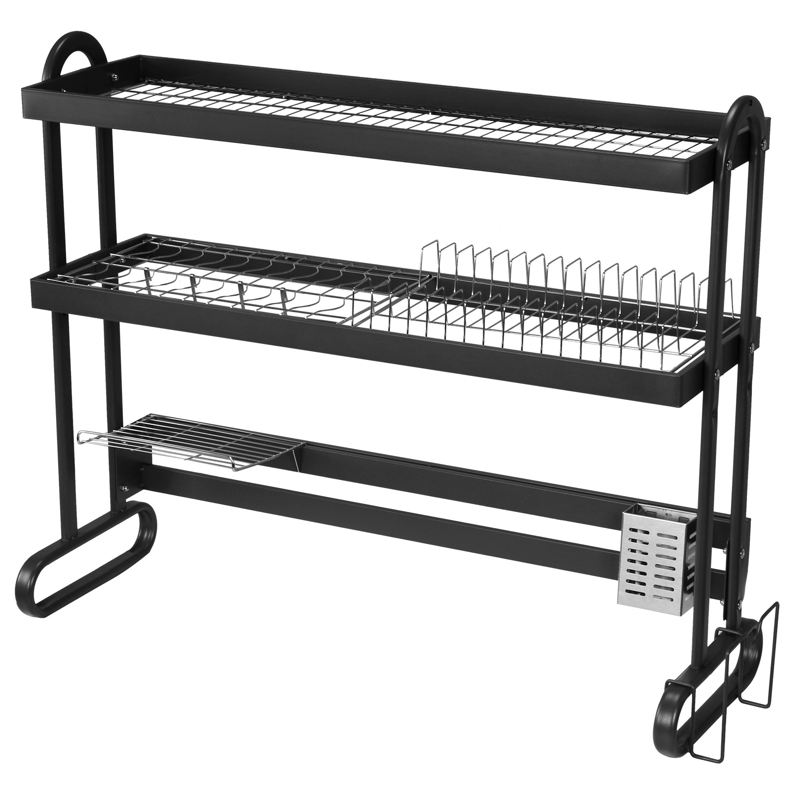 Stainless Steel Dish Drainer w - Kitchen Utensil Holder บทวิจารณ์และราคา