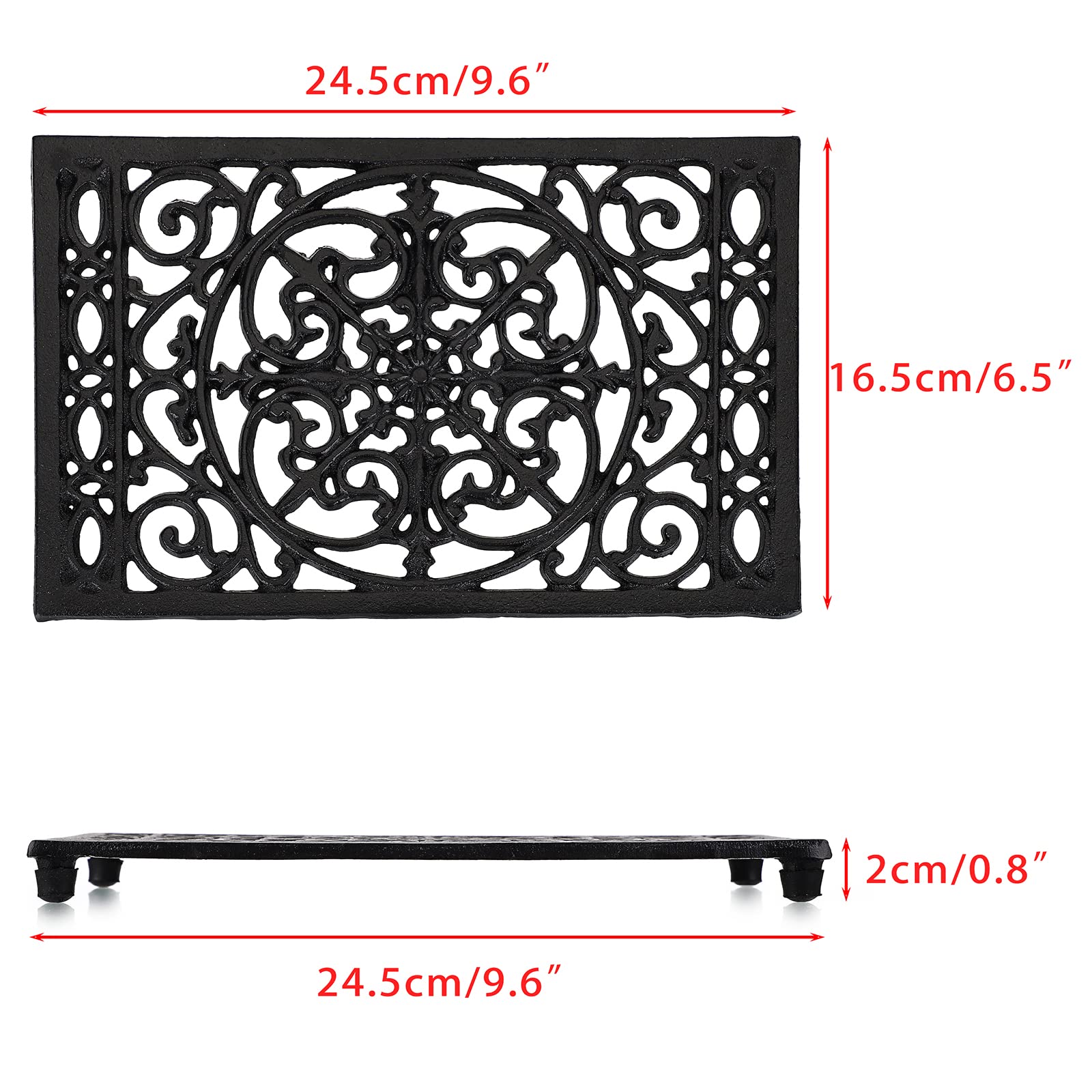 Rectangle Cast Iron Trivet Hea - Cast Iron Skillet บทวิจารณ์และราคา