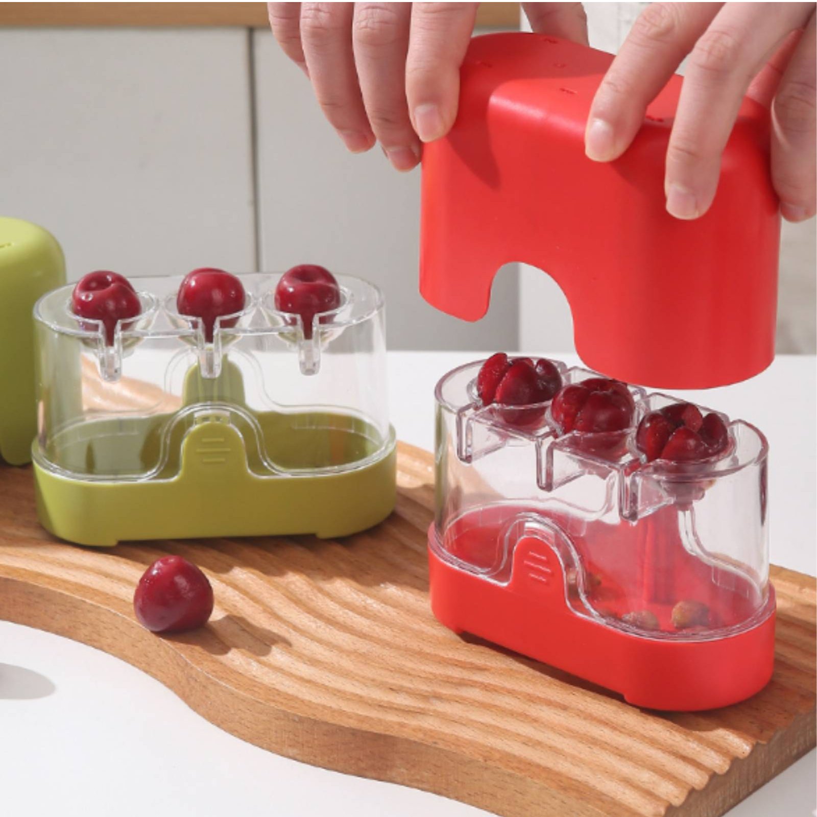 2-in-1 Cherry Pitter and Cutte - Vegetable Kitchen Gadgets บทวิจารณ์และราคา
