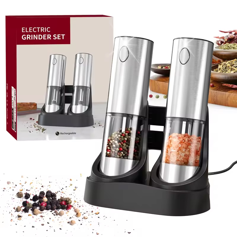 1/2PCS Electric Salt And Peppe - Kitchen Gadgets Useful บทวิจารณ์และราคา