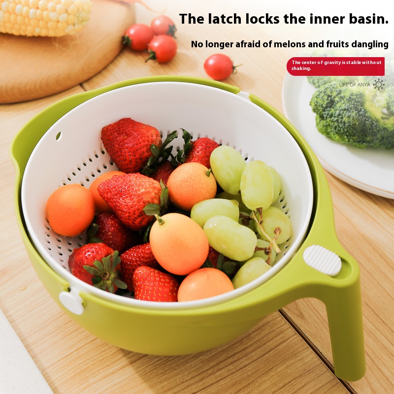 Double Drain Basket Kitchen Si - Vegetable Kitchen Gadgets บทวิจารณ์และราคา