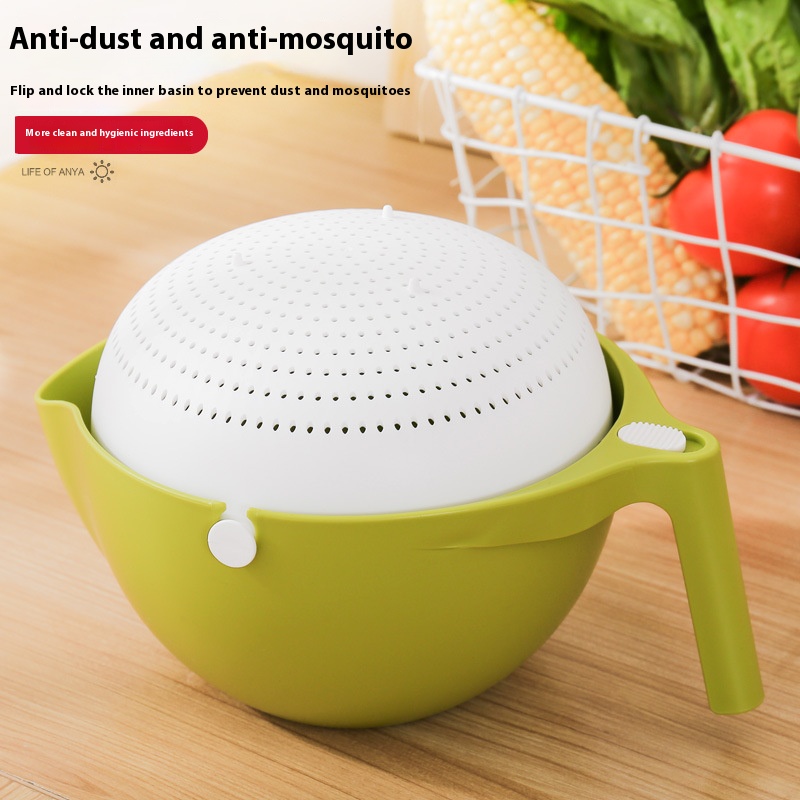 Double Drain Basket Kitchen Si - Vegetable Kitchen Gadgets บทวิจารณ์และราคา