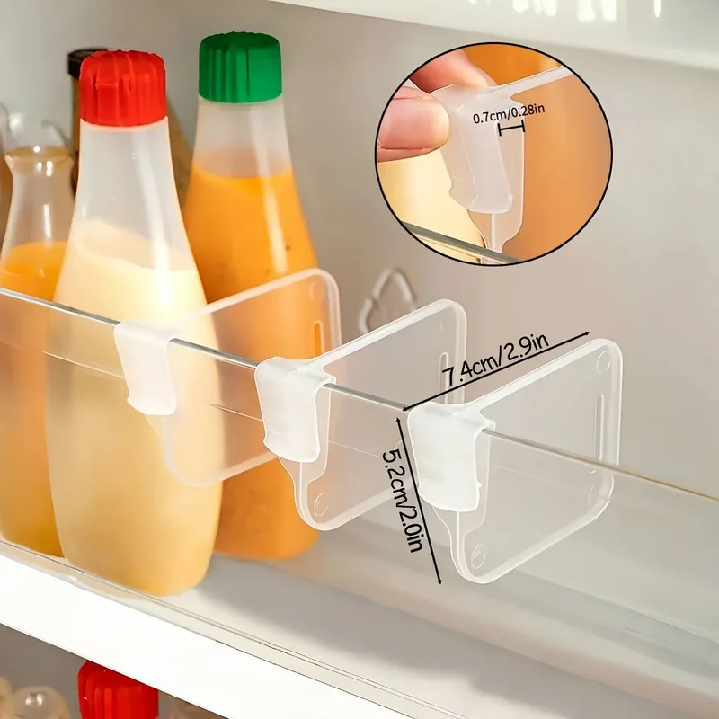 8/16/24PCS Sturdy Clear Refrig - Kitchen Gadgets Storage Ideas บทวิจารณ์และราคา