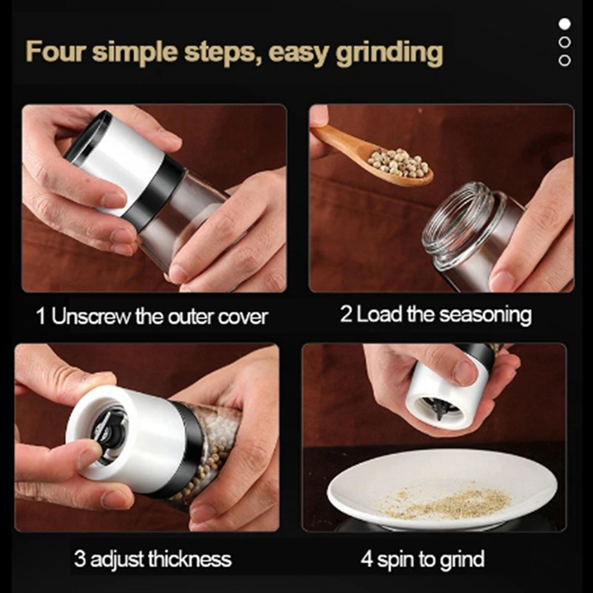 Manual Salt Pepper Grinder Tra - Kitchen Gadgets In บทวิจารณ์และราคา