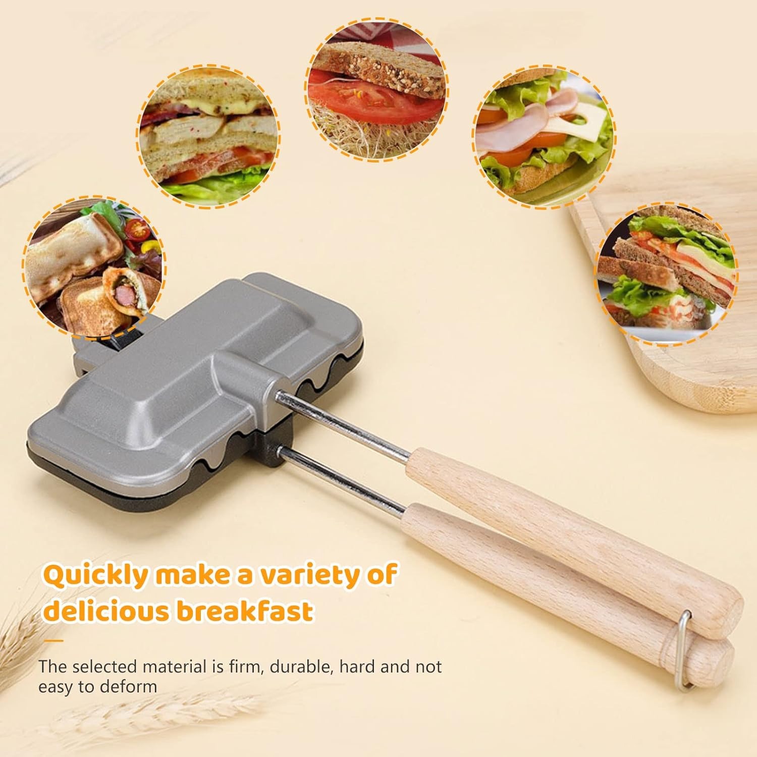 Hot Sandwich Maker, Double-Sid - Breakfast Sandwich Maker บทวิจารณ์และราคา