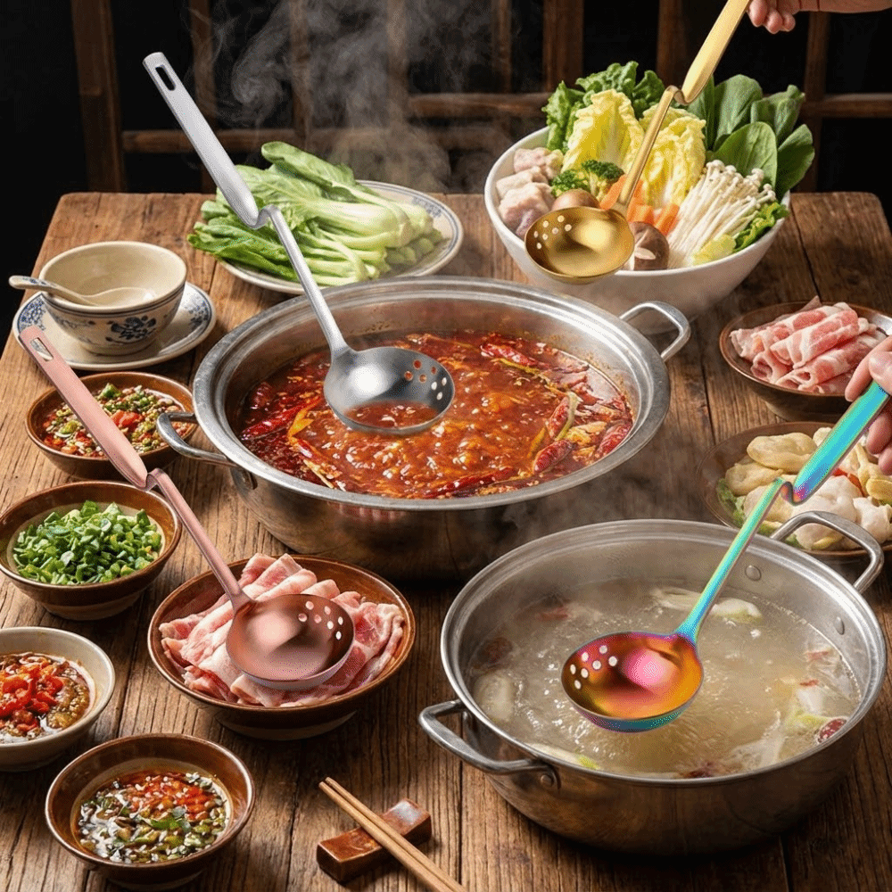 Z-shaped Hot Pot Spoon Long Ha - Kitchen.Gadgets With A Z บทวิจารณ์และราคา