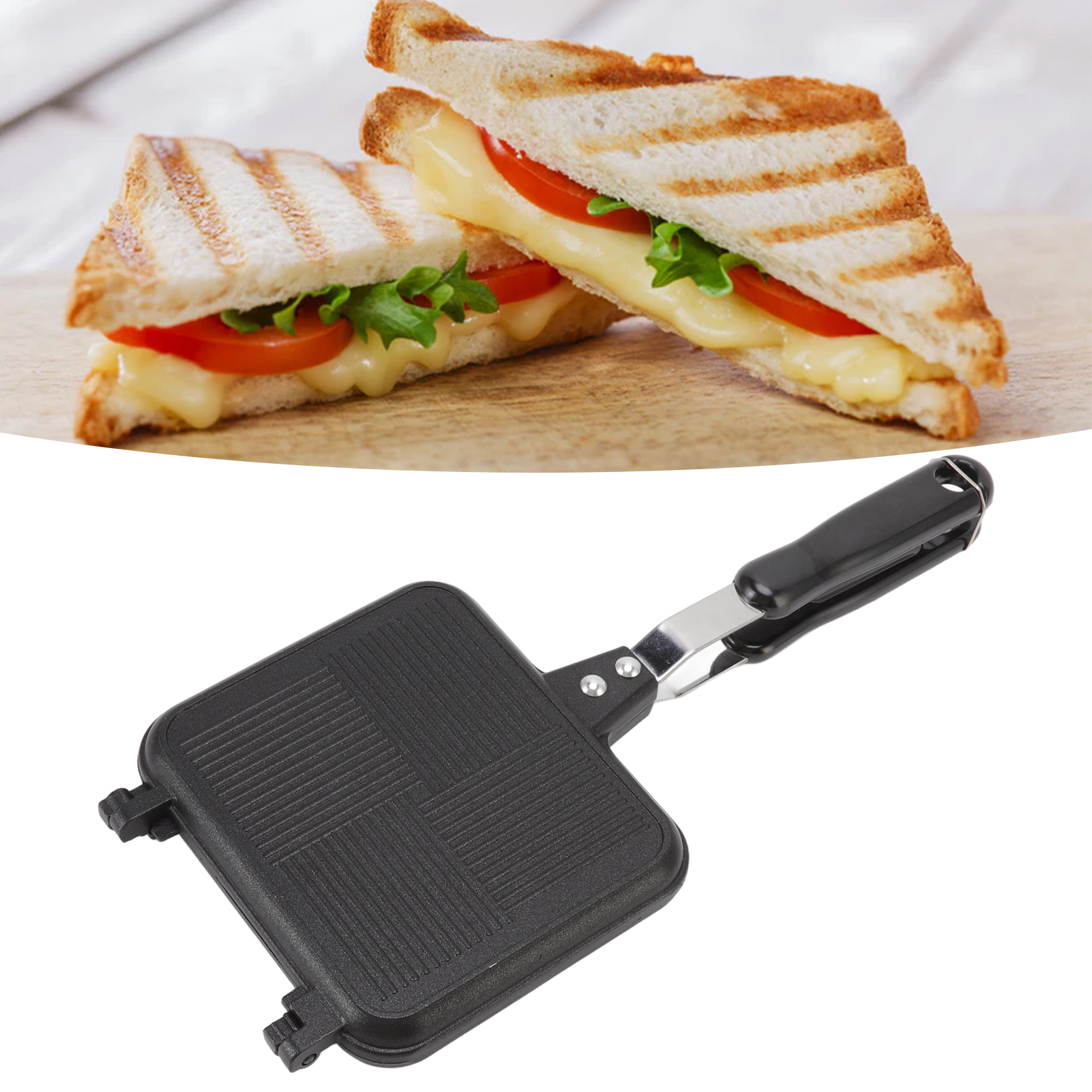 Double-Sided Non-Stick Sandwic - Breakfast Sandwich Maker บทวิจารณ์และราคา