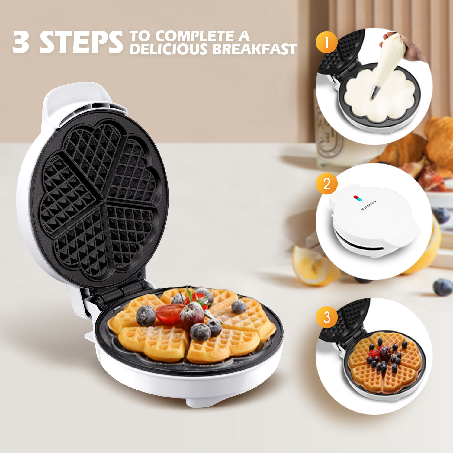 Breakfast Waffle Molds Egg Cak - Breakfast Sandwich Maker บทวิจารณ์และราคา