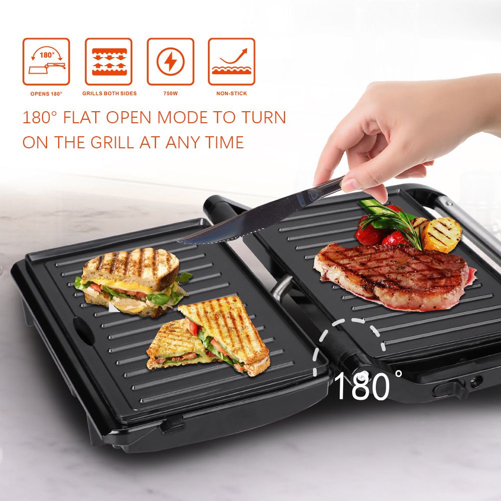 220V Steak Maker Panini Maker  - Breakfast Sandwich Maker บทวิจารณ์และราคา