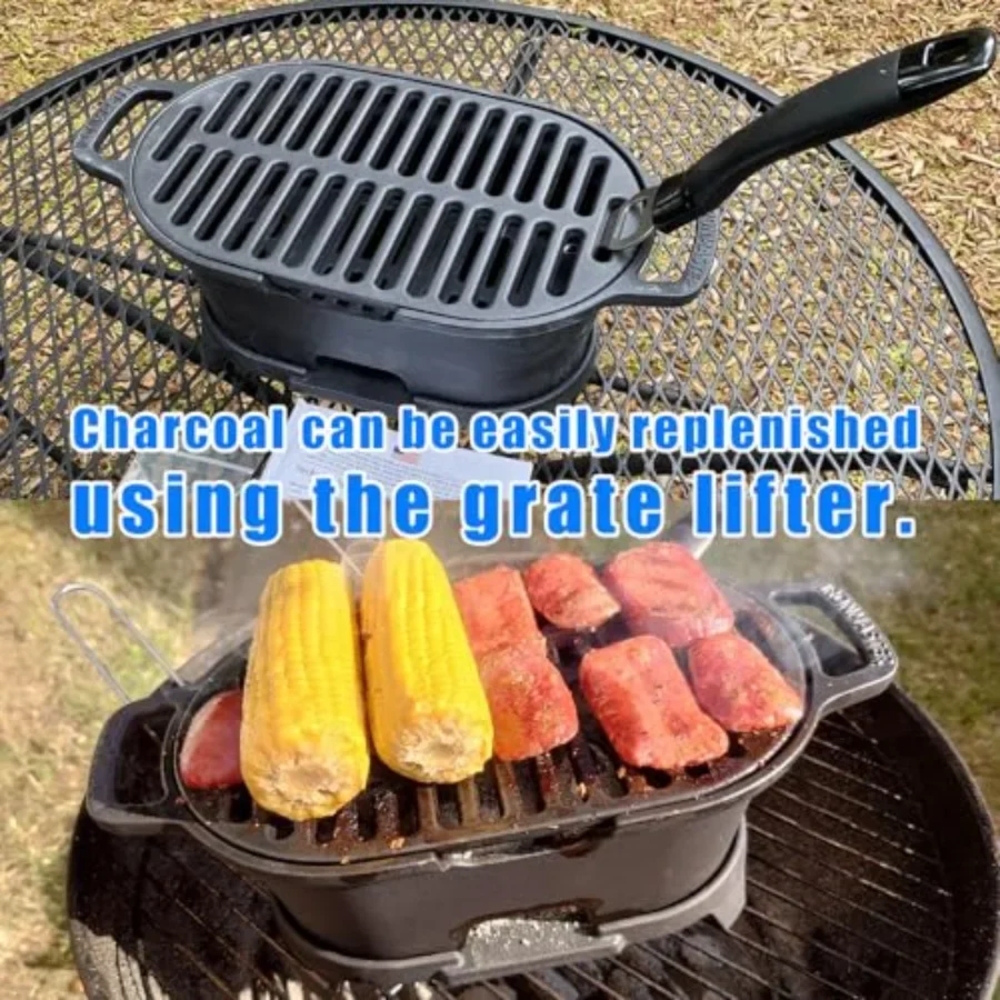 Outdoor portable mini hibachi  - Cast Iron Skillet บทวิจารณ์และราคา
