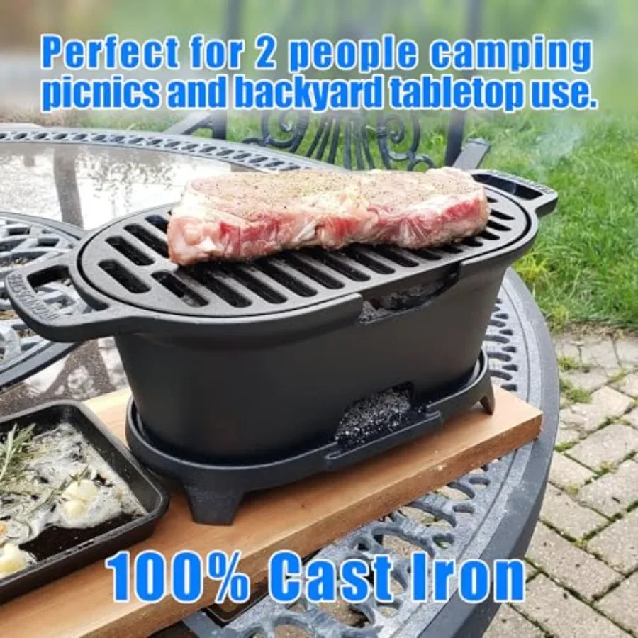 Outdoor portable mini hibachi  - Cast Iron Skillet บทวิจารณ์และราคา
