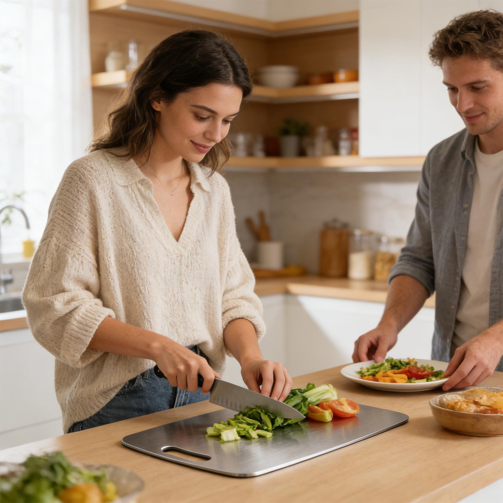 Stainless Steel Cutting Board  - Kitchen Gadgets In บทวิจารณ์และราคา