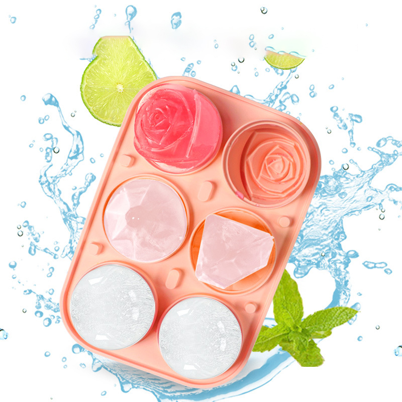 3D Rose Diamond Round Ice Cube - Kitchen Utensil Holder บทวิจารณ์และราคา