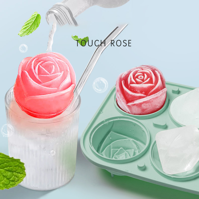 3D Rose Diamond Round Ice Cube - Kitchen Utensil Holder บทวิจารณ์และราคา