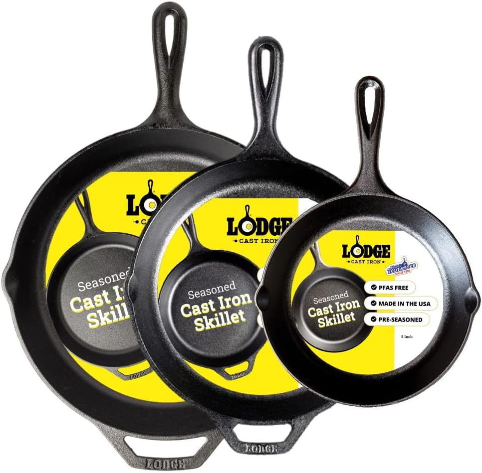 Cast Iron Skillet Set 8, 10.25 - Cast Iron Skillet บทวิจารณ์และราคา
