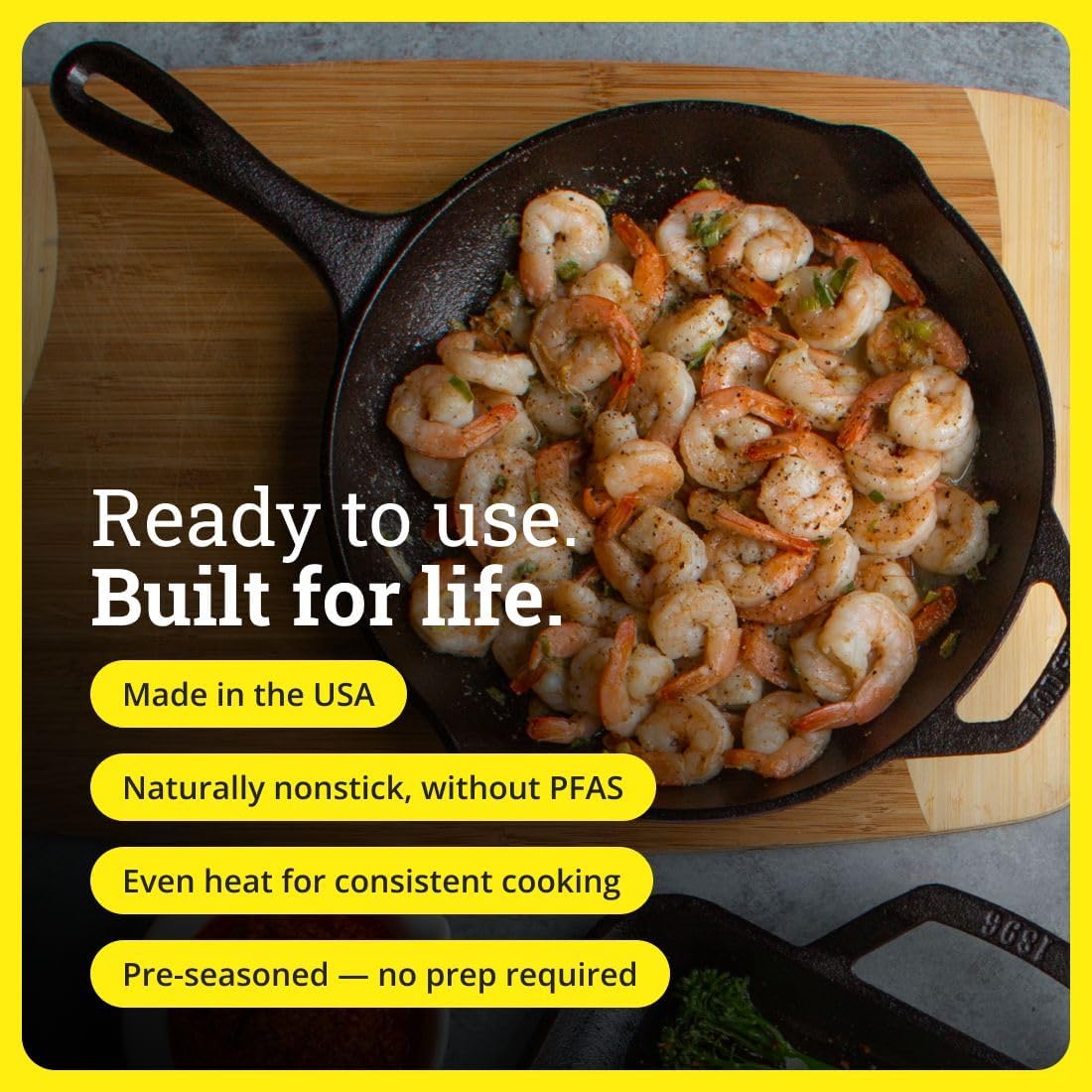 Cast Iron Skillet Set 8, 10.25 - Cast Iron Skillet บทวิจารณ์และราคา