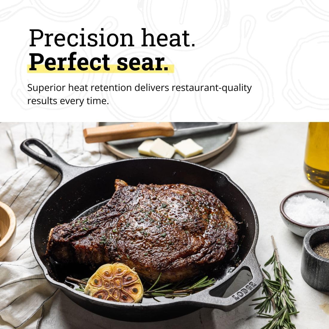 Cast Iron Skillet Set 8, 10.25 - Cast Iron Skillet บทวิจารณ์และราคา
