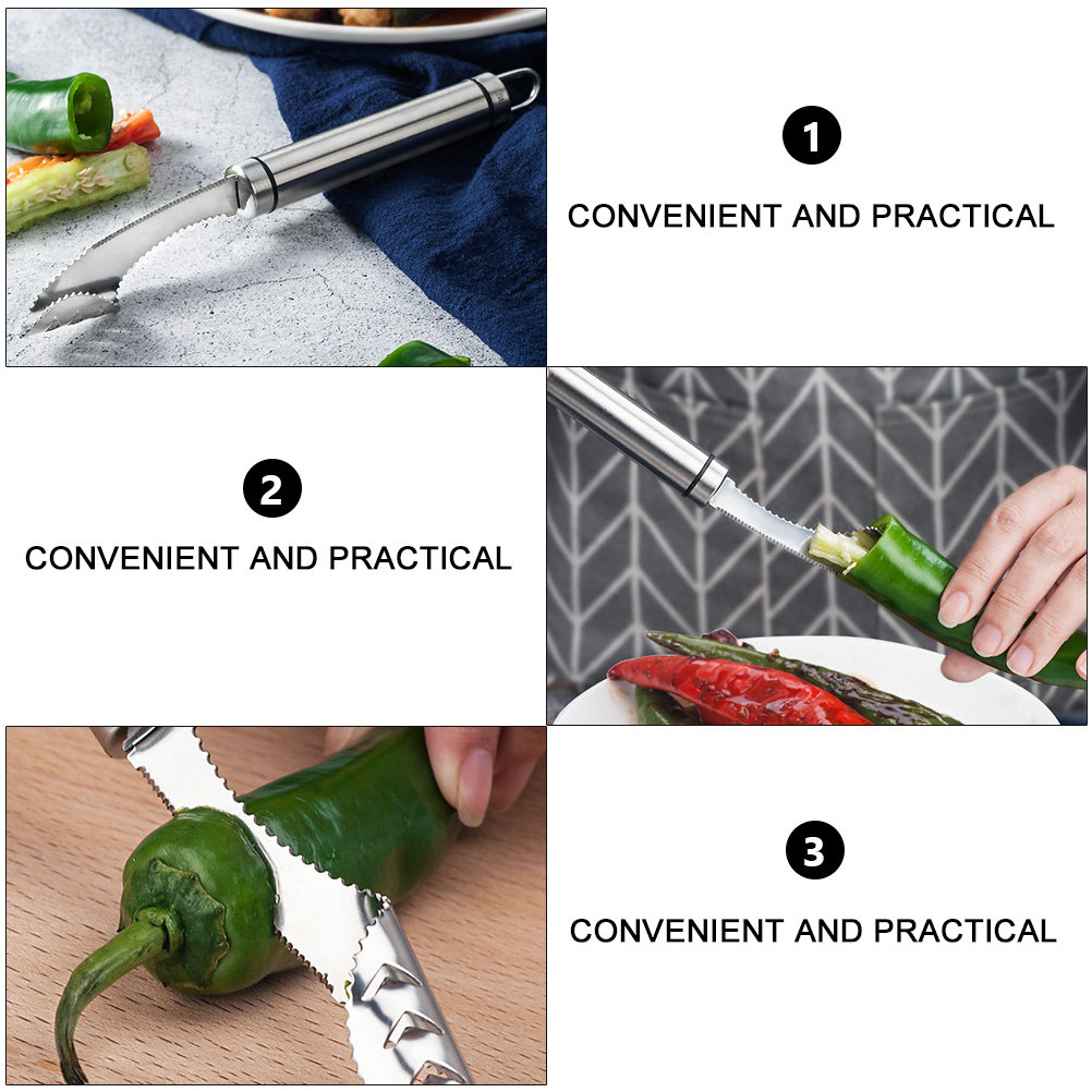 2Pcs Stainless Steel Chili Cor - Kitchen Gadgets In บทวิจารณ์และราคา