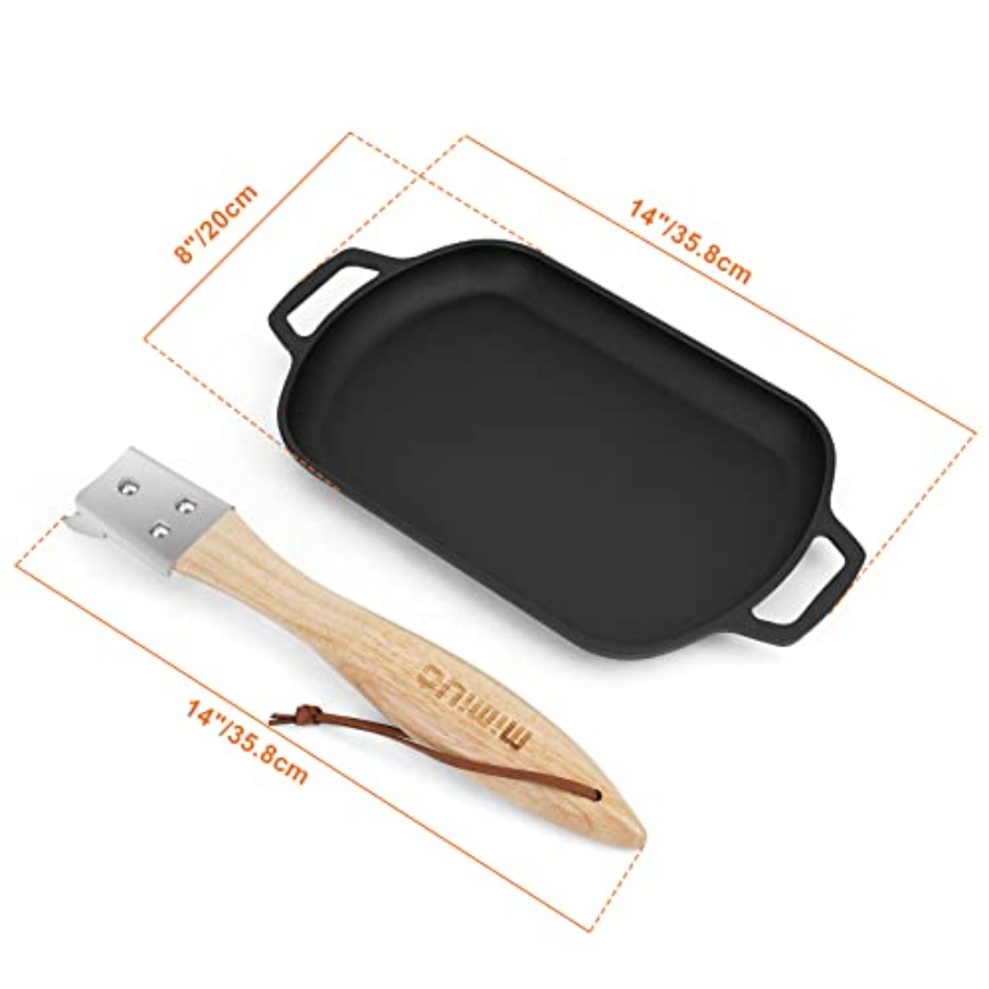 Cast Iron Sizzler Pan for Pizz - Cast Iron Skillet บทวิจารณ์และราคา