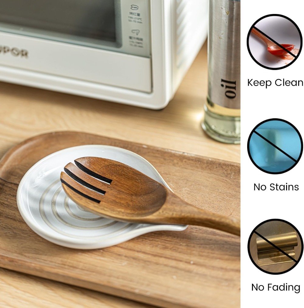 Large Ceramic Spoon Rest for K - Kitchen Utensil Holder บทวิจารณ์และราคา