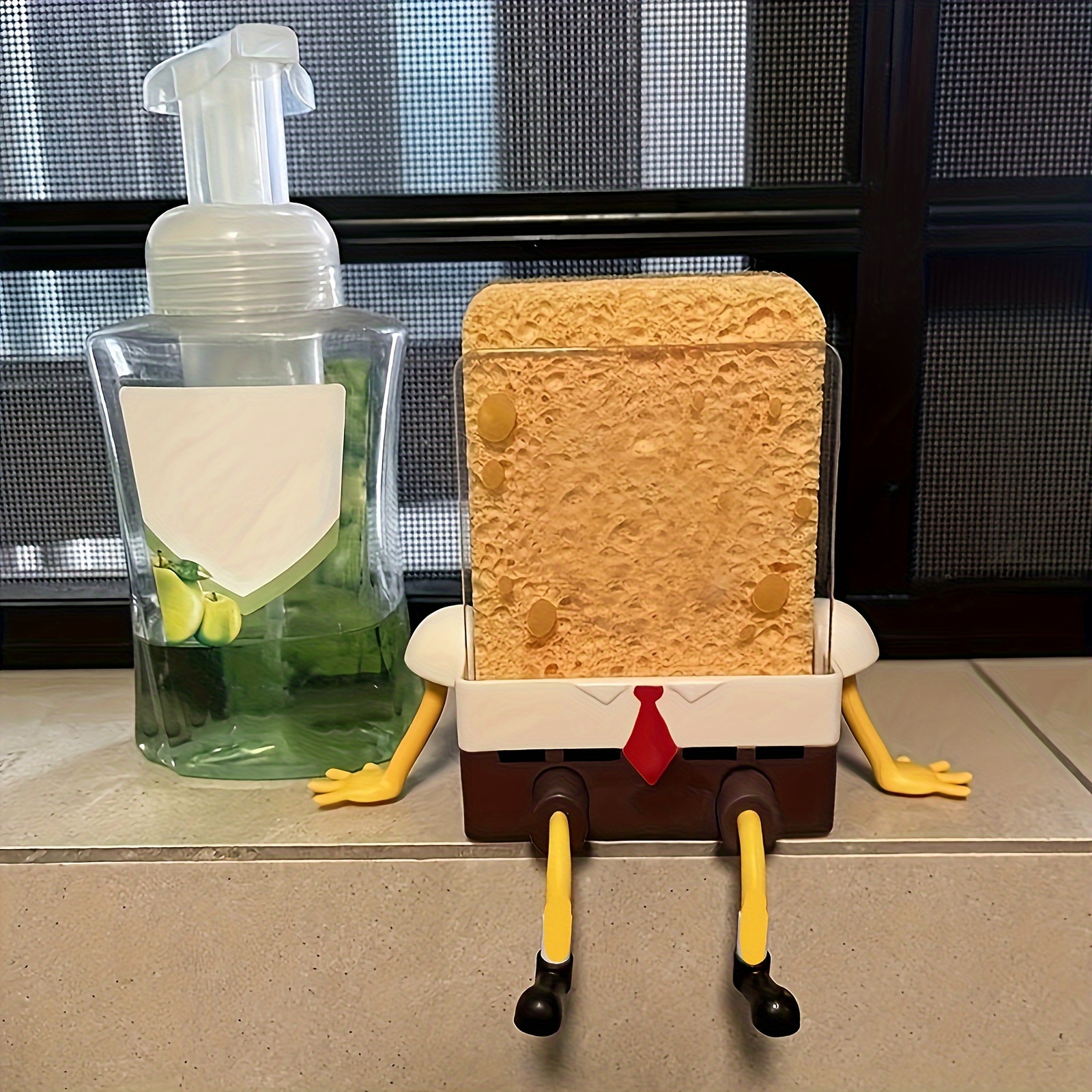 1pc Cartoon Sponge Drain Rack  - Kitchen Gadgets Storage Ideas บทวิจารณ์และราคา