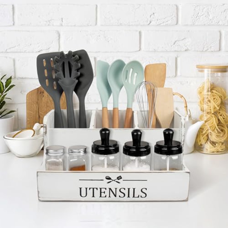 Extra Large Kitchen Utensils H - Kitchen Utensil Holder บทวิจารณ์และราคา