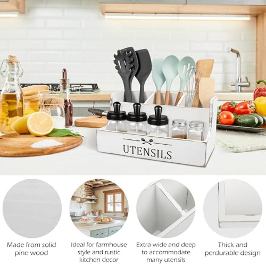 Extra Large Kitchen Utensils H - Kitchen Utensil Holder บทวิจารณ์และราคา