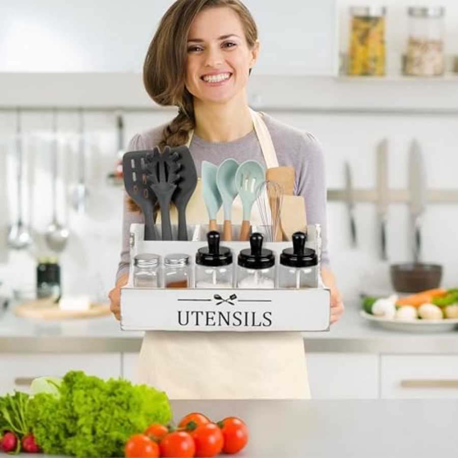 Extra Large Kitchen Utensils H - Kitchen Utensil Holder บทวิจารณ์และราคา