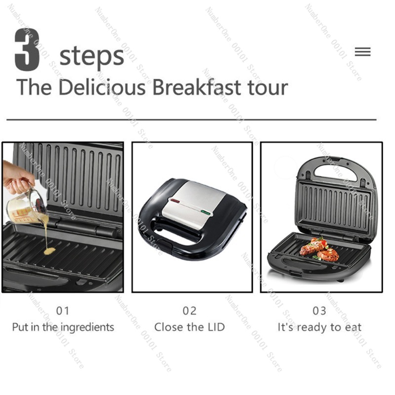 110v 8-in-1 sandwich, donut, w - Breakfast Sandwich Maker บทวิจารณ์และราคา